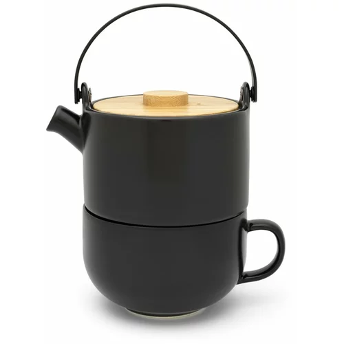 Bredemeijer Crni keramički čajnik sa šalicom Umea, 500 ml
