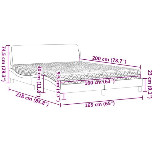 vidaXL Postelja z vzmetnico kapučino 160x200 cm umetno usnje Cene