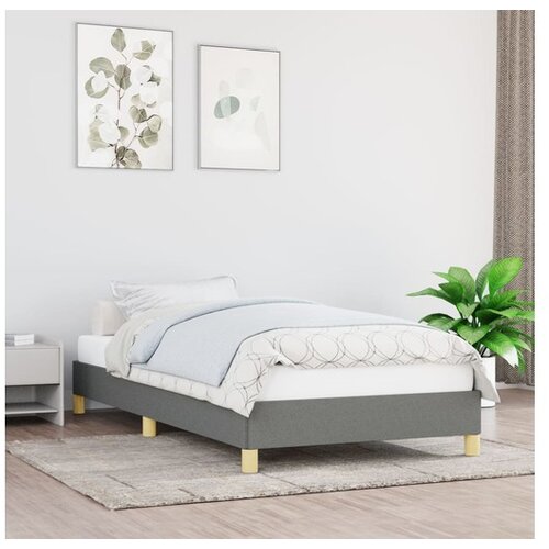  Posteljni okvir temno siv 100x200 cm blago Cene
