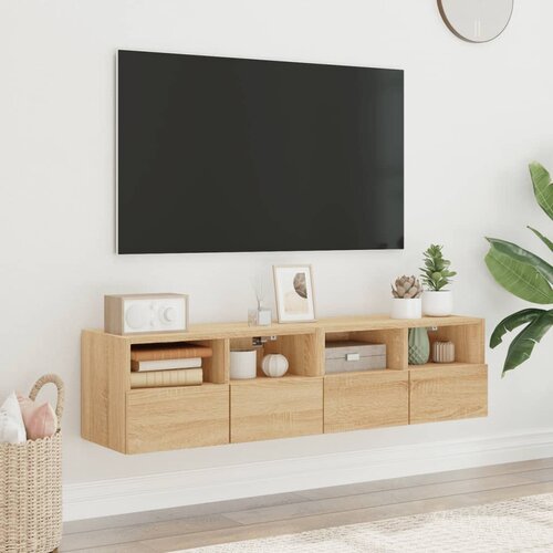 vidaXL Zidni TV ormarići 2 kom boja hrasta 60 x 30 x 30 cm drveni Cene