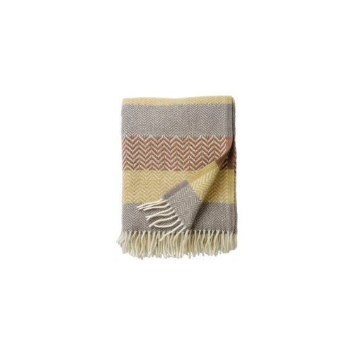 Klippan Pokrivac Zigzag Eco od organske vune multi bronze Slike