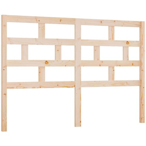  Uzglavlje za krevet 126 x 4 x 100 cm od masivne borovine Slike
