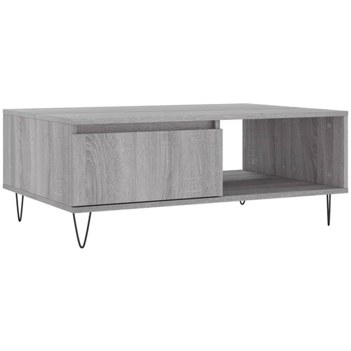 Maison Chic Klubska mizica - kavna mizica - Nizka mizica siva sonoma 90x60x35 cm inženirski les, (21752524) Slike