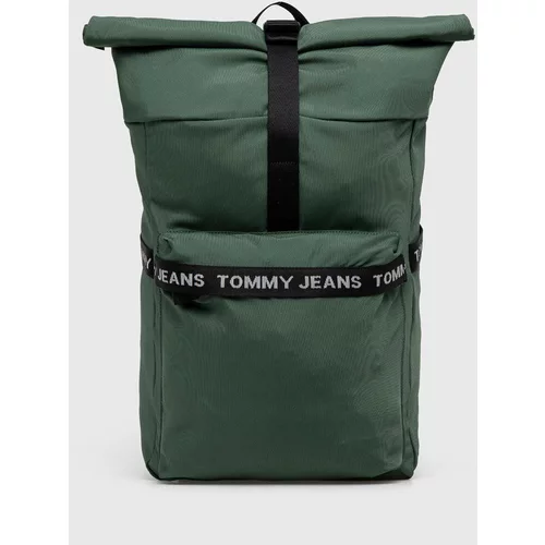 Tommy Jeans Ruksak za muškarce, boja: zelena, veliki, s tiskom