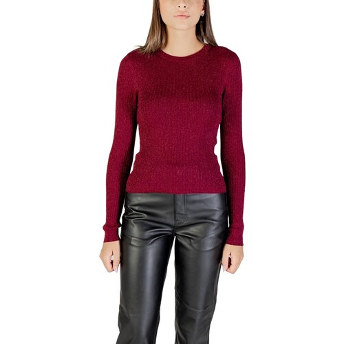 Jacqueline De Yong Puloverji JDYPLUM LUREX L/S O-NECK PULLOVER KNT 15330569 Rdeča Slike