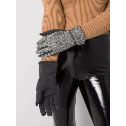Fashionhunters Gray melange touch gloves