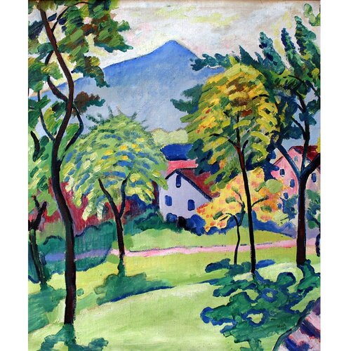Fedkolor Reprodukcija Avgusta Mackeja - Pokrajina Tegernsee, 50 x 60 cm Slike