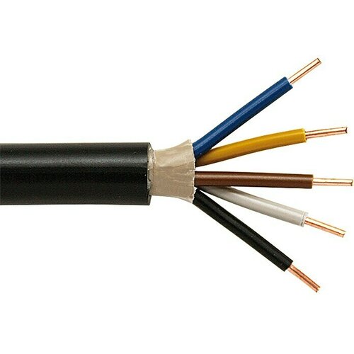  Zemeljski kabel NYY-J 5x1,5 mm² (NYY-J, 5, 1,5 mm², 25 m, Črne barve) Cene