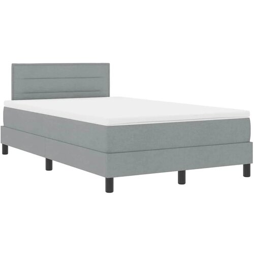 Box spring krevet Svijetlo siva 120 x 200 cm tkanina - Svjetlosiva 120 x 200 cm Dizajn linija Slike