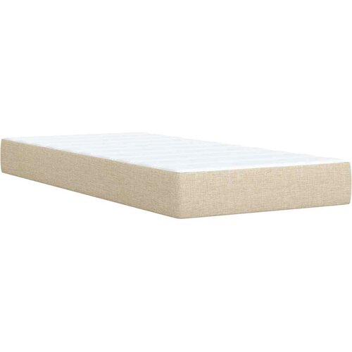  Krevet s oprugama i madracem krem 100 x 200 cm od tkanine Slike