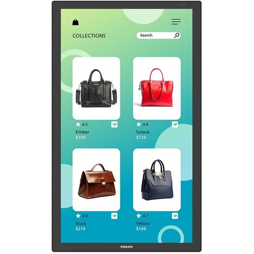 Philips 3000 series 32BDL3751T /00 Signage Display Interactive flat panel 80 cm (31.5) LCD Wi-Fi 350 cd /m&sup2; Full HD Black Touchscreen Built-in processor Android 24 /7 Cijene