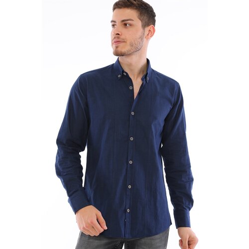 Dewberry G721 MEN&amp;#039;S SHIRT-NAVY BLUE Slike