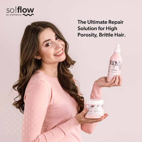 SoFlow High Porosity Hair Protein-Emollient Mask maska za učvr&amp;scaron;ćivanje za lomljivu i iscrpljenu kosu 400 ml Slike