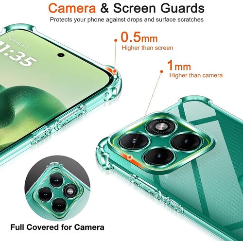 Techsuit Shockproof Clear Silicone prozirna maskica otporna na udarce za Motorola Edge 70 Fusion Slike