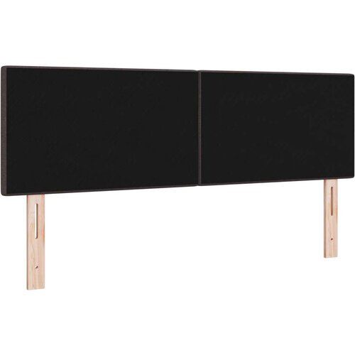  Naslon za glavu s gumbima tamno smeđi 140 cm tkanina Slike