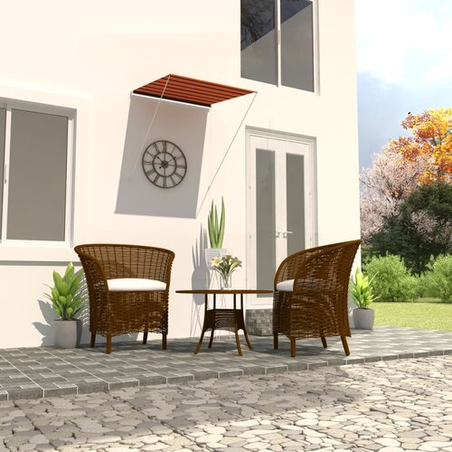 vidaXL Zložljiva tenda 100x150 cm oranžna in rjava, (20693076) Cene