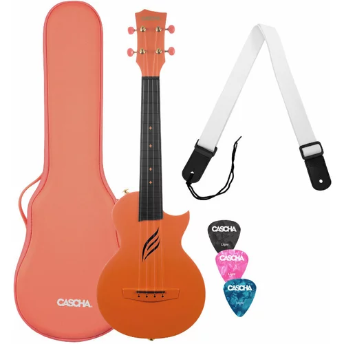 Cascha Carbon Fibre Set Koncertne ukulele Oranžna