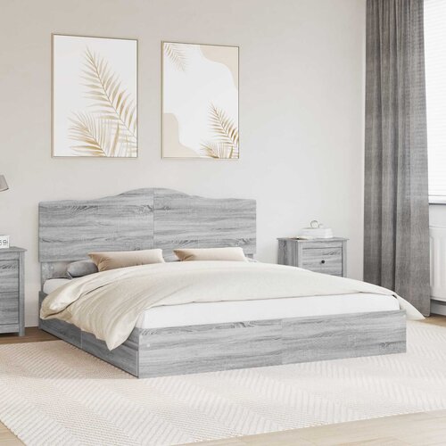  s od storage Siva Sonoma 200 x 200 cm Konstruirano drvo Cijene