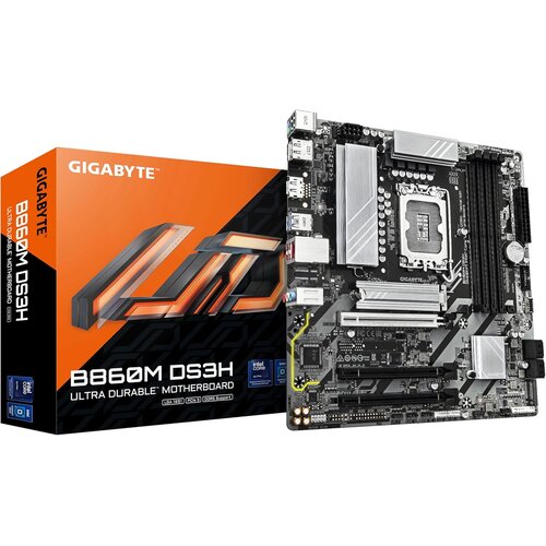 Gigabyte MB B860 DS3H LGA1851;4xDDR5; 2xM.2; 4xSATA 8xUSB; 1xHDMI, 2xDP; USB Type-C, mATX; Cijene