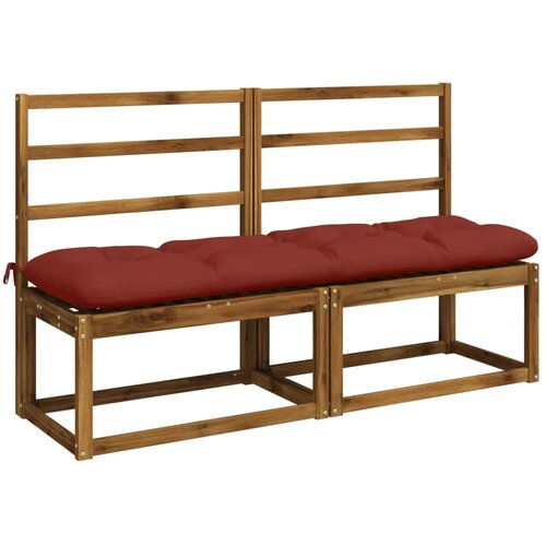  Jastučići za klupe VIANEN 2 kom. 100% poliester Crvena - Crvena 150 x 40 x 12 cm Slike