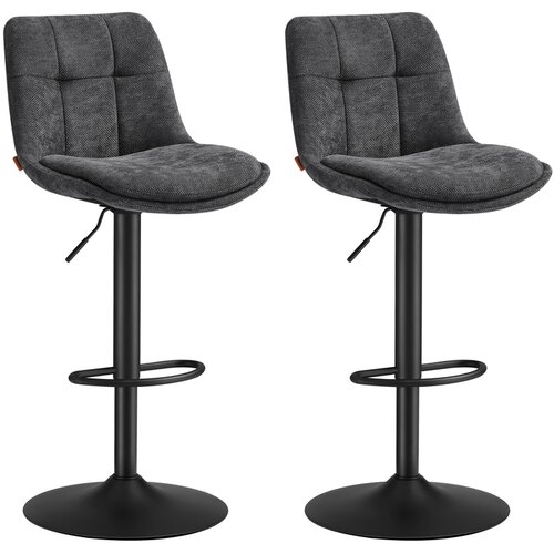 Songmics Set barskih stolov nastavljive vi&amp;scaron;ine 43x48,5x93,5 cm siva, (5000302531) Slike
