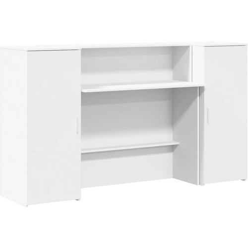 vidaXL Sprejemna pisalna miza bela 180x50x103,5 cm iz umetnega lesa, (22094744) Cene