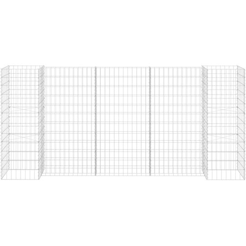  Gabionska sadilica u H-obliku od čelične žice 260 x 40 x 120 cm Slike
