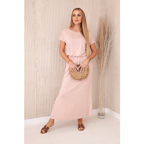 Kesi Women&amp;#039;s viscose dress with pockets - powder pink Slike