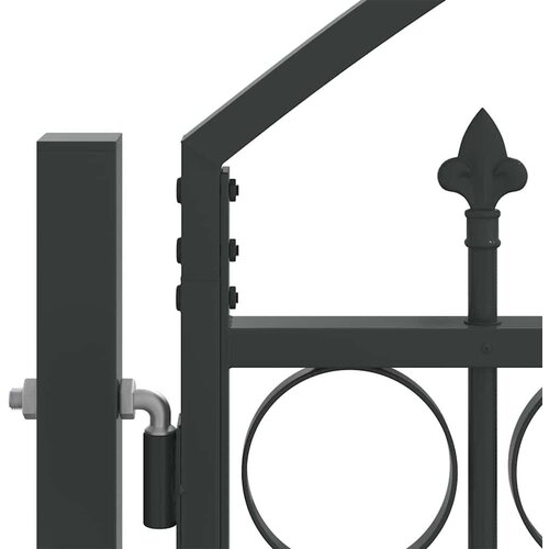 VidaXL Ograda vrata Ostalo Siva 300 x 125 cm Čelik Slike