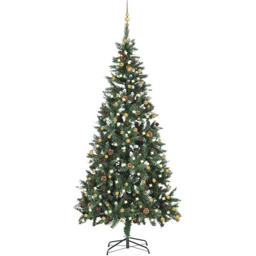  Umjetno osvijetljeno božićno drvce s kuglicama 210 cm - Bijela i zlatna 210 x 119 cm 1 1 Cijene