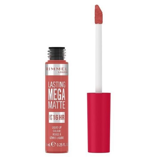 Rimmel London Lasting Mega Matte Liquid Lip Colour dugotrajni mat tekući ruž 7.4 ml Nijansa coral sass Slike