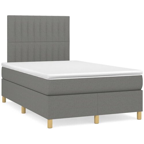  Krevet box spring s madracem tamnosivi 120 x 190 cm tkanina Cene