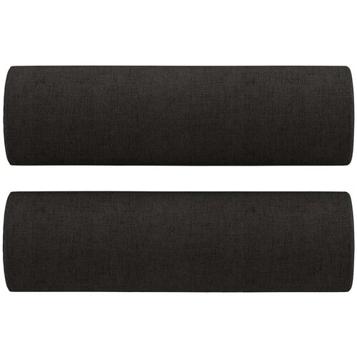 vidaXL Ukrasni jastuci 2 kom crni Ø 15 x 50 cm od tkanine Cene