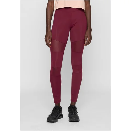 Urban Classics Women's fishnet leggings 2 pcs black+burgundy