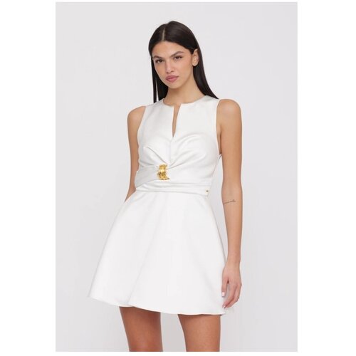 Elisabetta Franchi Kratke obleke AB87261E2 Bež Slike
