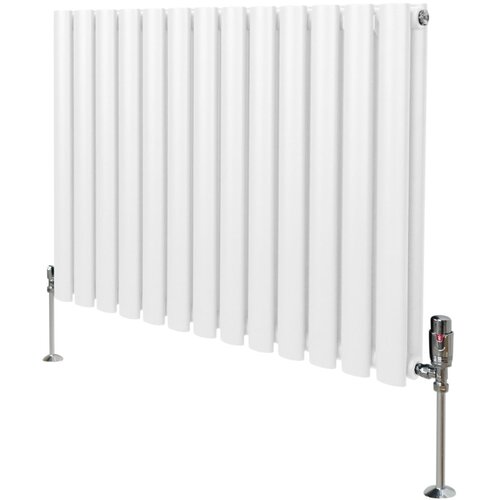 Monster ovalni stebričasti radiator in ventili – 600 mm x 780 mm – beli, (21569927) Cene