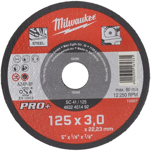Milwaukee tanka rezna ploča za metal pro+ SC41 125 x 3 mm Cene
