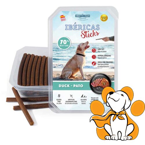 Mediterranean Natural dog Ibericas Sticks Duck 800g, Poslastice Sa Pačetinom Slike