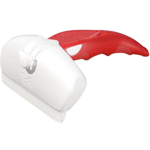 Foolee furminator Dog L Češalj za uklanjanje osipane dlake ljubimaca Crveni Slike