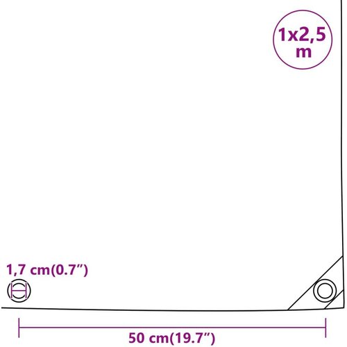 vidaXL Ponjava modra 1x2,5 m 650 g/m&sup2; Cene