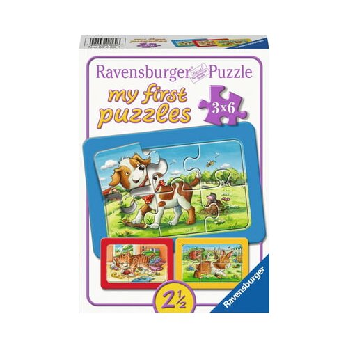Ravensburger puzzle - Moje prve puzzle/ 3 u 1/ Pas/ zec/ mačka - 3x6 delova Cene