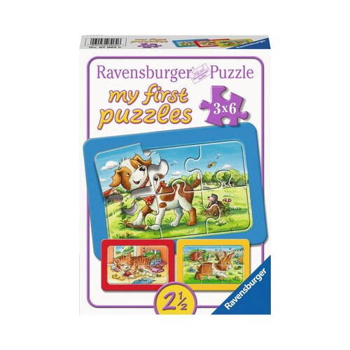 Ravensburger Puzzle - my first puzzles - Moji živalski prijatelji, 3 x 6 delov Slike