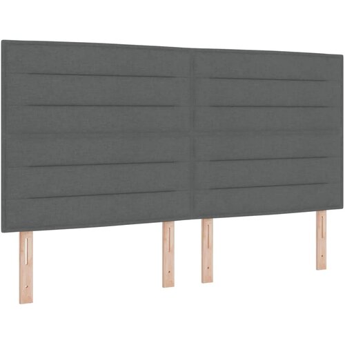  LED krevet za pohranu s madracem Tamnosiva 180 x 200 cm Tkanina - Tamnosiva 180 x 200 cm Dizajn linija Slike