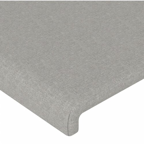  LED uzglavlje svjetlosivo 163 x 16 x 118/128 cm od tkanine Slike
