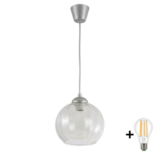 Brilagi LED luster na sajli RETRO GLASS 1xE27/60W/230V prečnik 25 cm srebrna/prozirna Cene