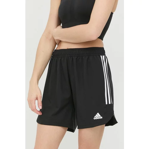 Adidas Kratke hlače za trening Condivo 22 za žene, boja: crna, s aplikacijom, visoki struk