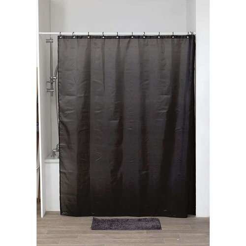 Tendance zavjesa za kadu + 12 pp kukica 180&times;200 cm poliester, crna Cijene