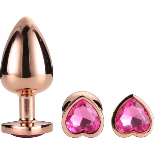 DREAMTOYS Gleaming Love - dear anal cone dildo set - rosegold (3 dijela) Cene