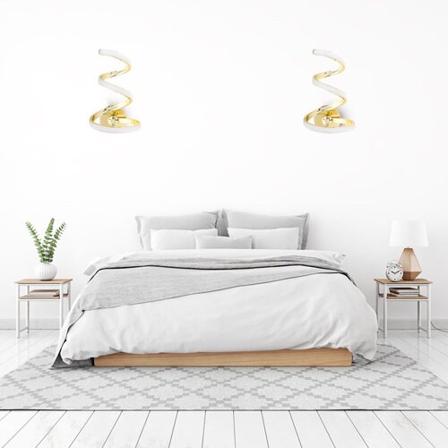 Toolight ZIDNA SVJETILJKA LED SPRING UP APP830-W ZLATNA Slike