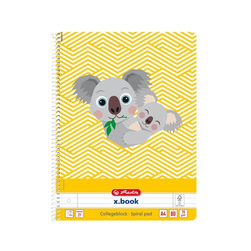 Herlitz Blok kolegij A4 80 listova karo, Koala, Slike